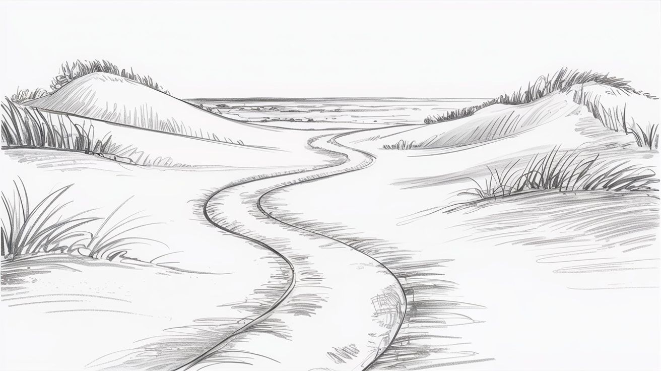Beach Path with Sand Dunes