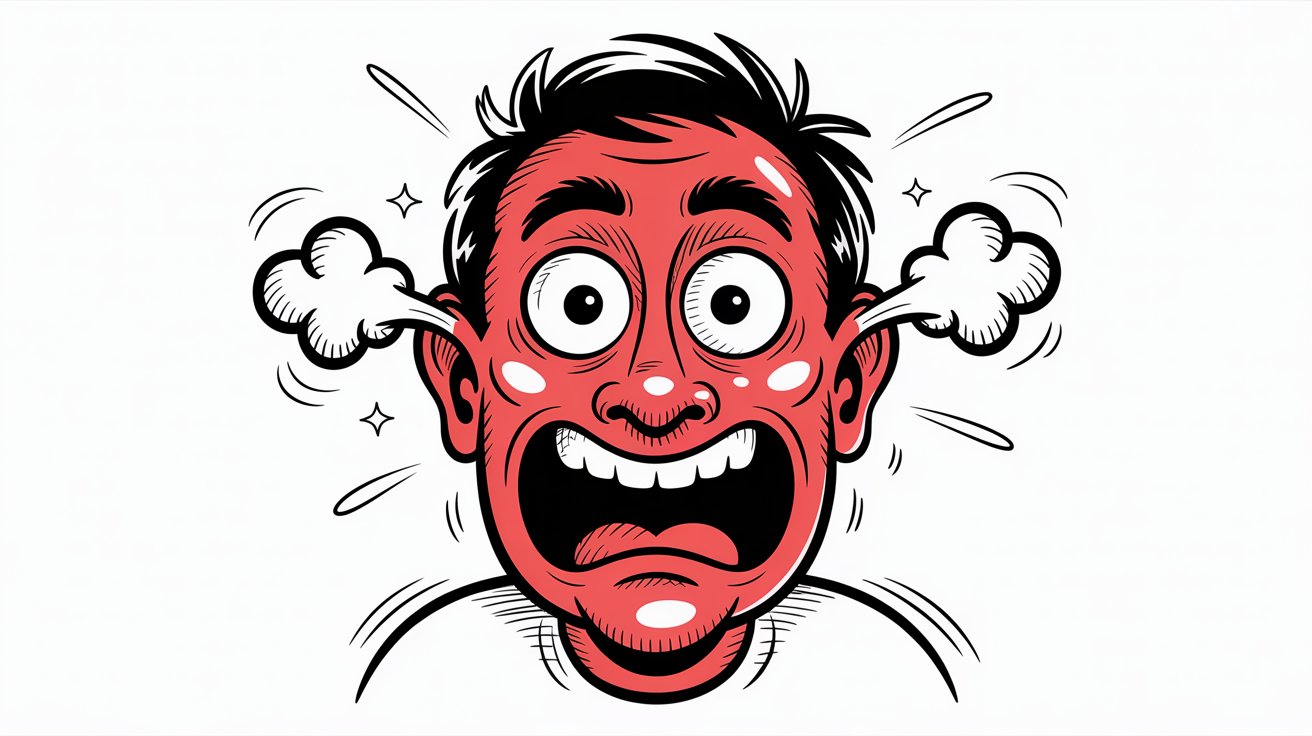 Cartoon Sunburn Reaction