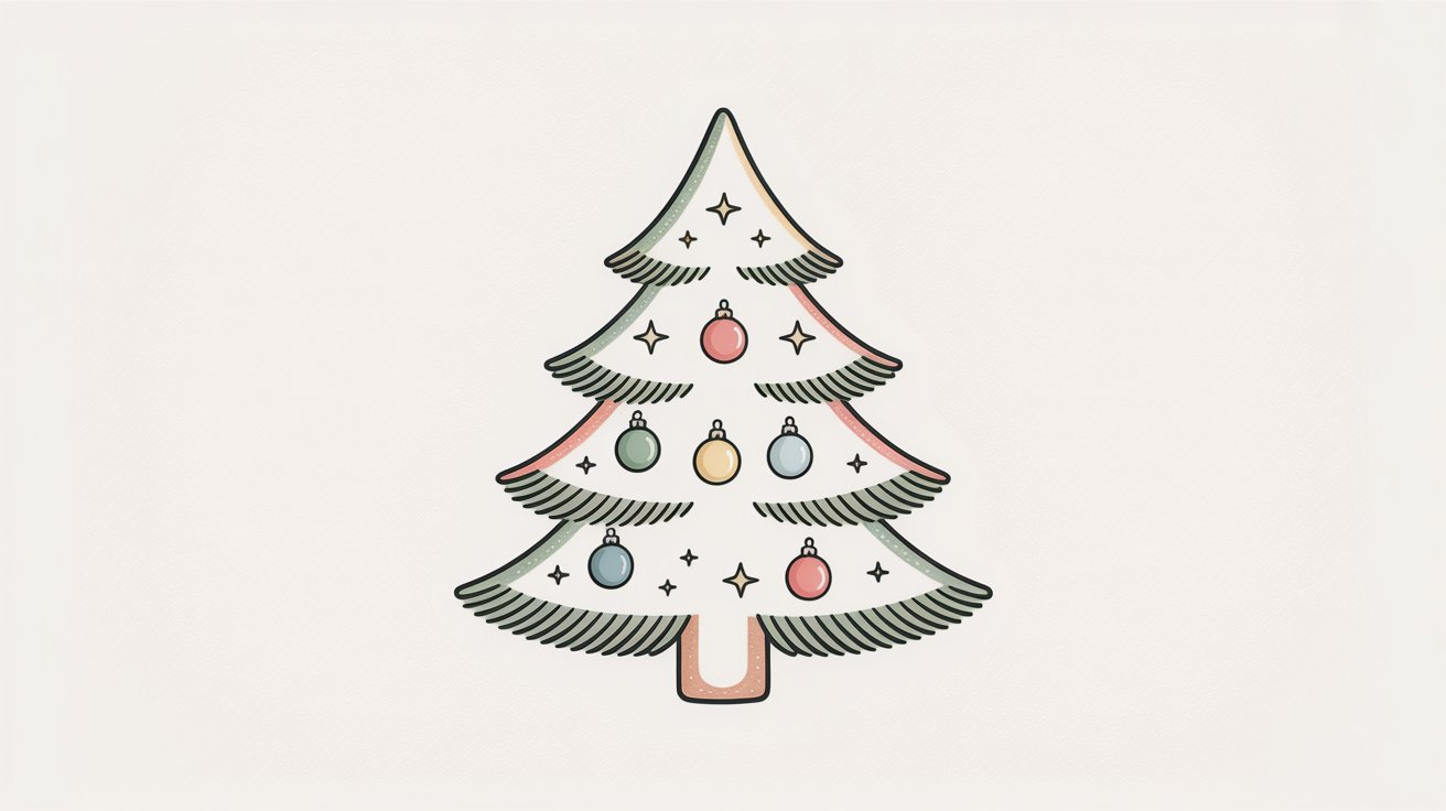 A decorated Christmas tree adorned with colorful ornaments and twinkling lights.