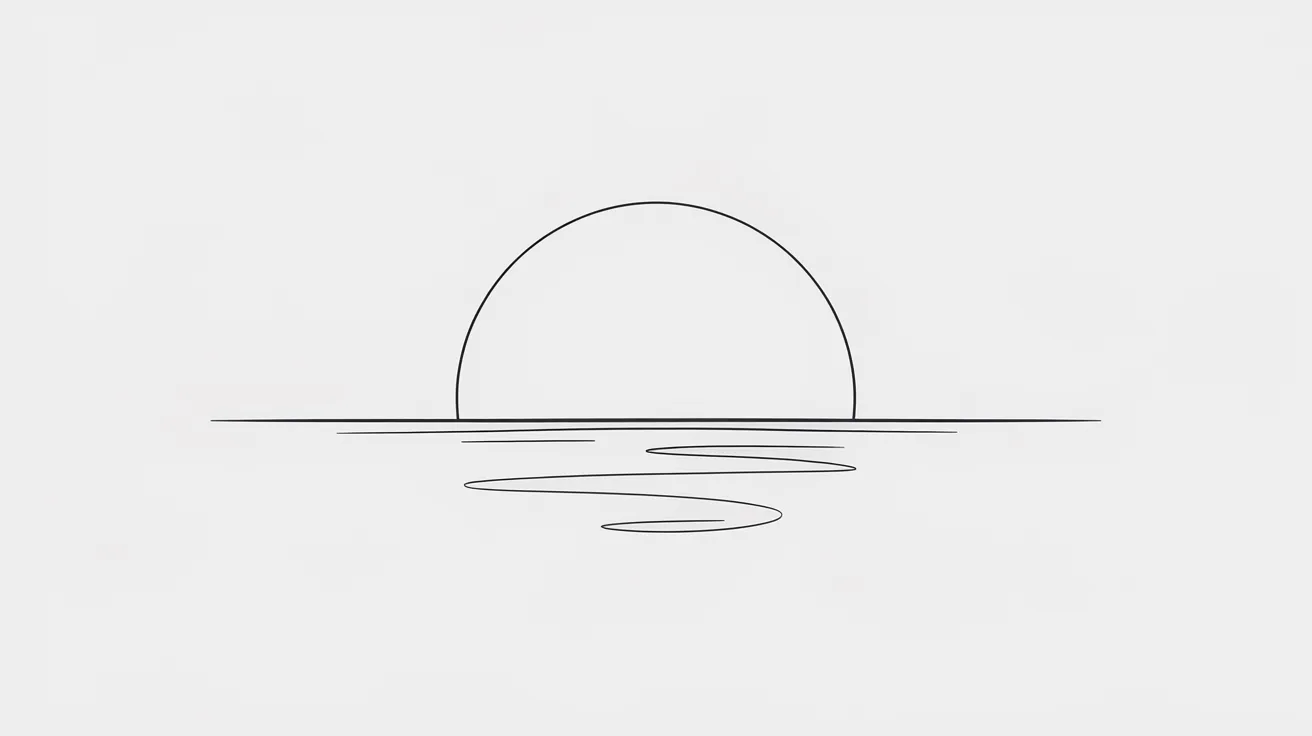 Minimal Sunset Outline
