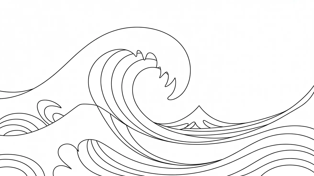 Ocean Wave Outline