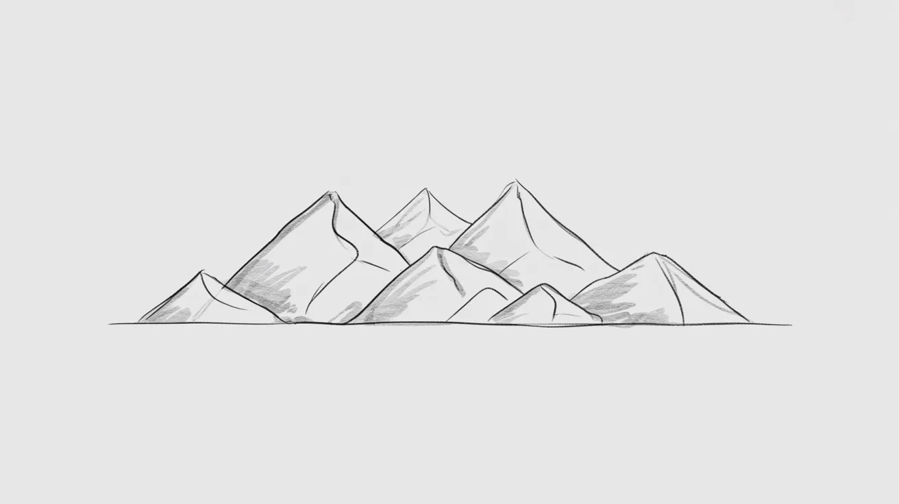 Simple Mountain Outline