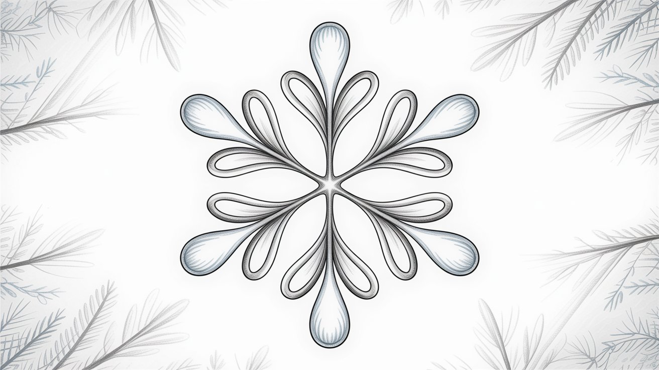 A delicate snowflake with intricate branches rests on a white background, showcasing its unique crystalline structure.