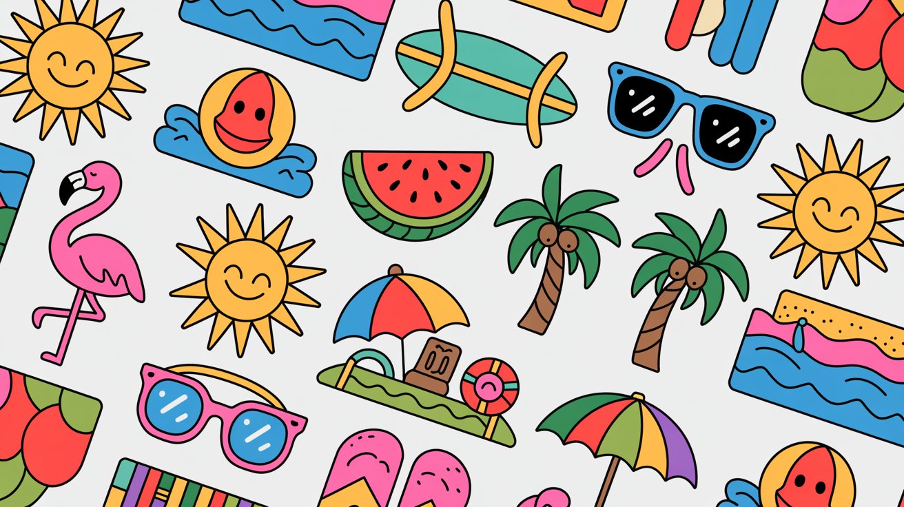 Summer Stickers Sheet