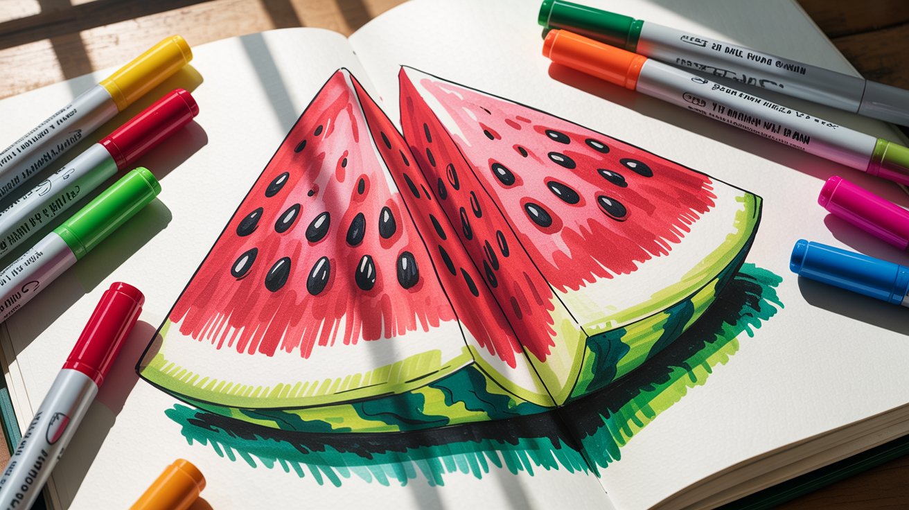 Watermelon Slice Still Life