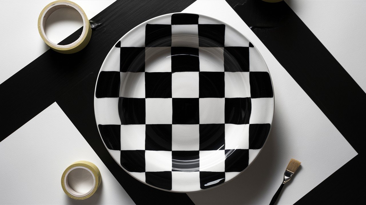 Checkerboard Salad Plate