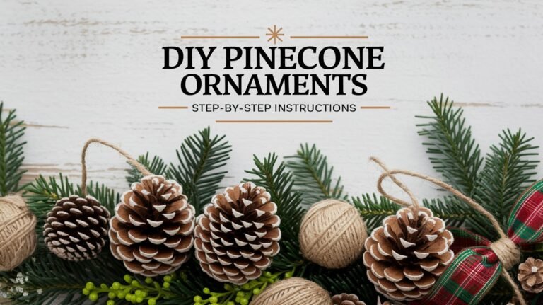 DIY Pinecone Ornaments