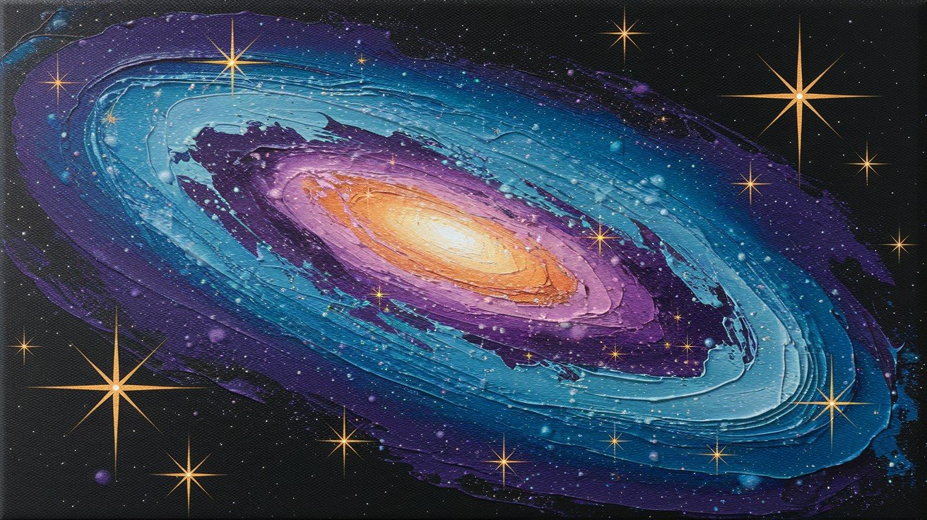 Galaxy Sponge Painting