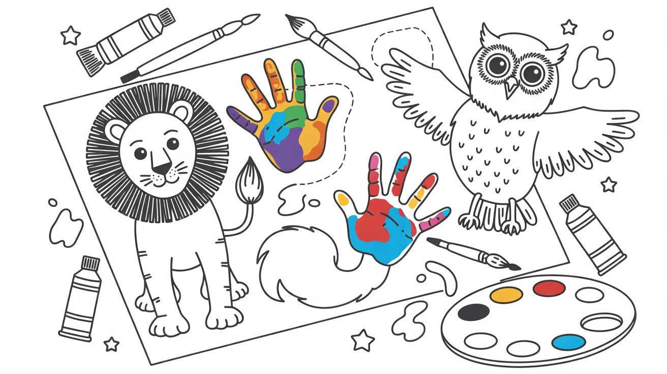 Handprint Animal Art