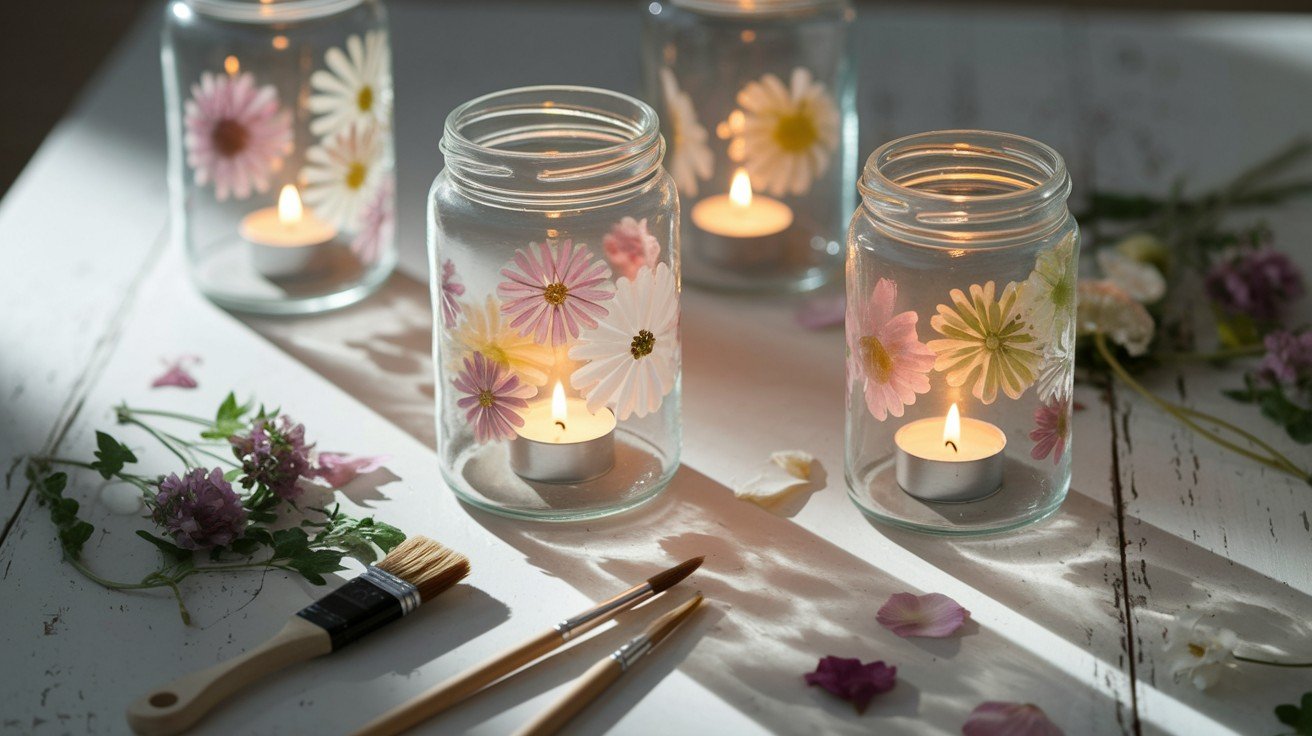 Pressed Flower Lanterns