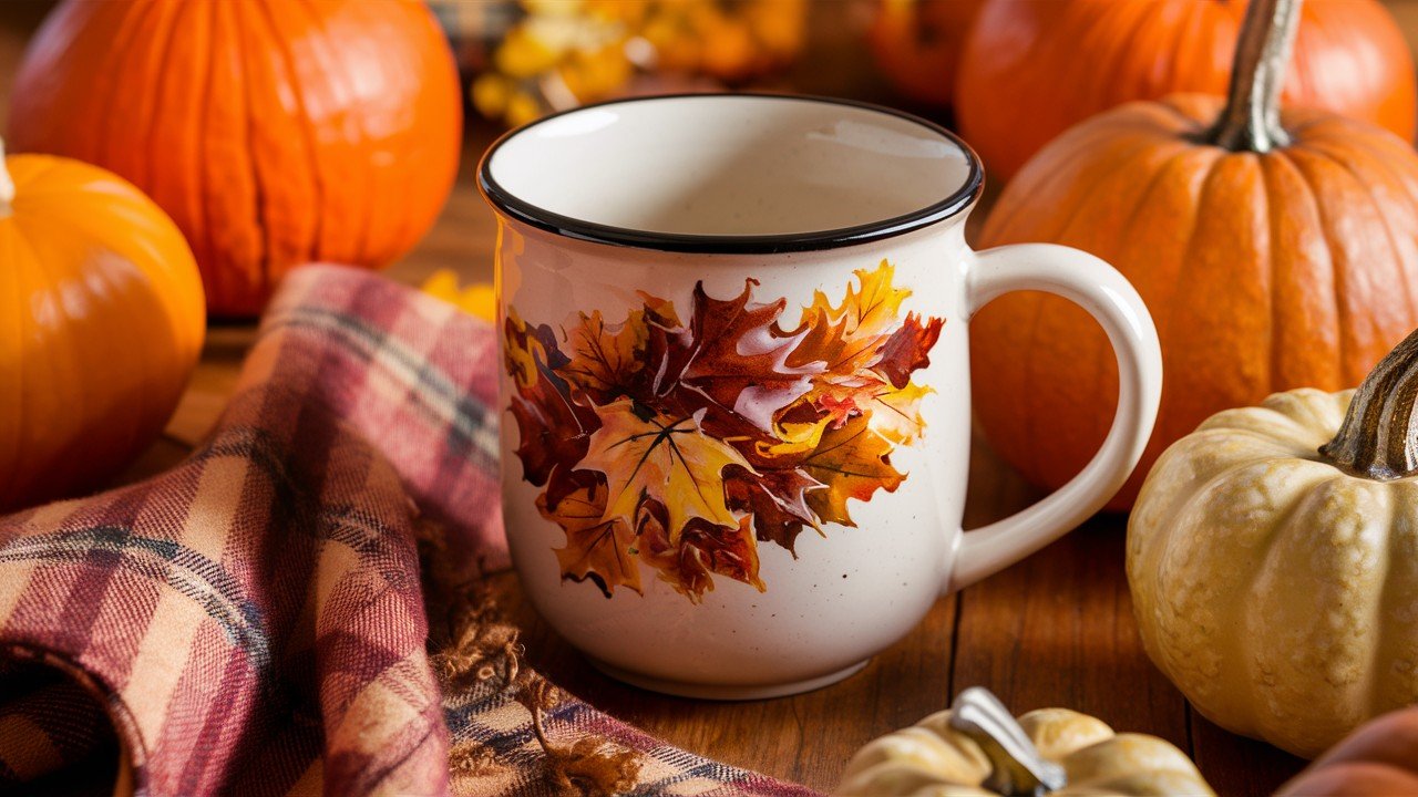 Pumpkins and Fall Leaves
