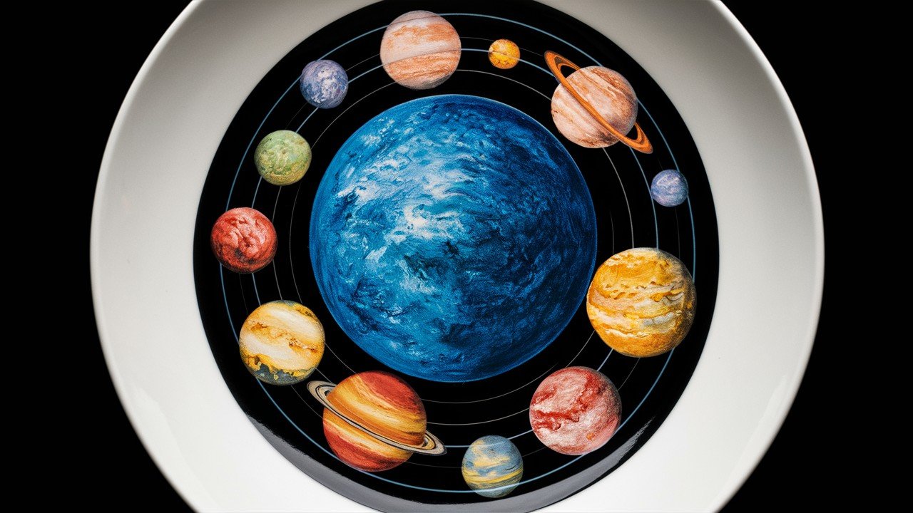 Space Planets and Rocket Ships
