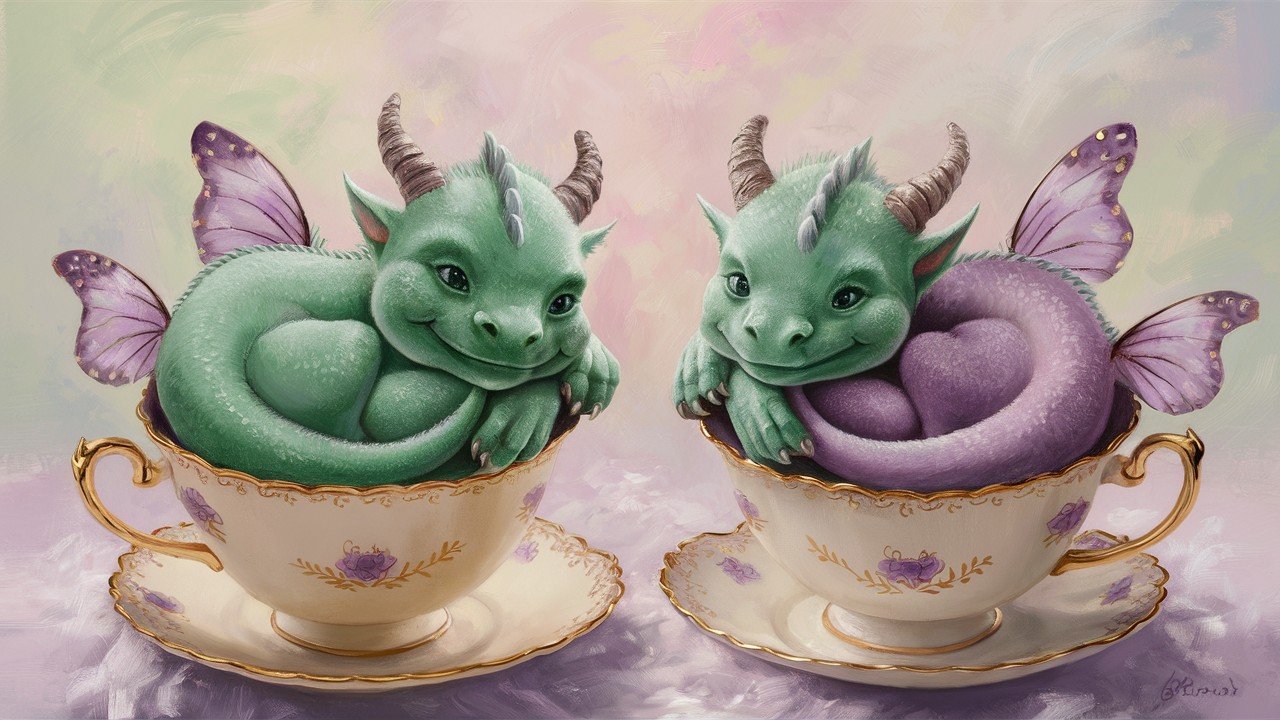  Baby Dragons in Teacups