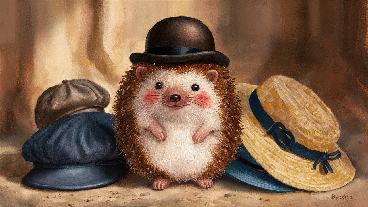 Hedgehogs Wearing Tiny Hats