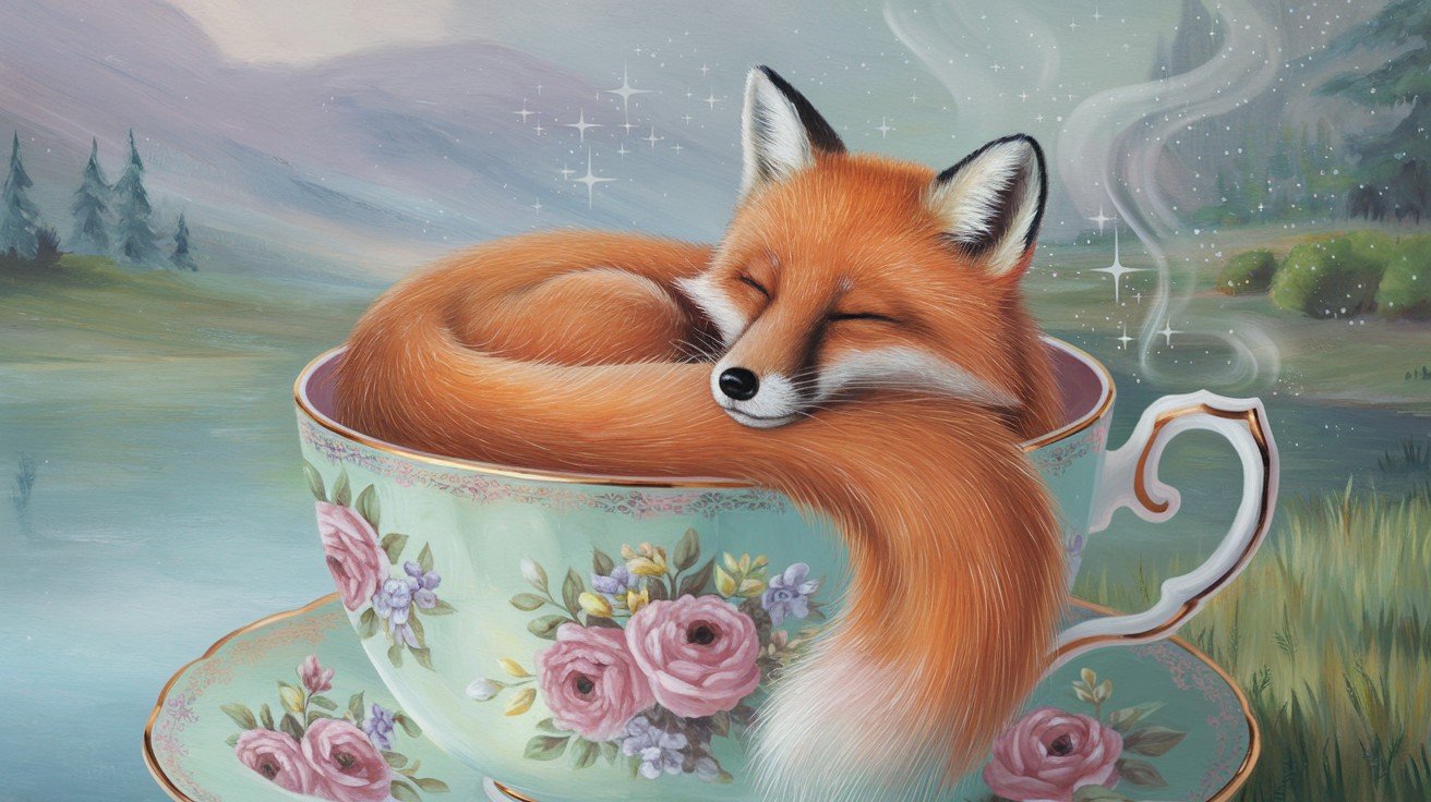  Sleepy Fox in a Teacup