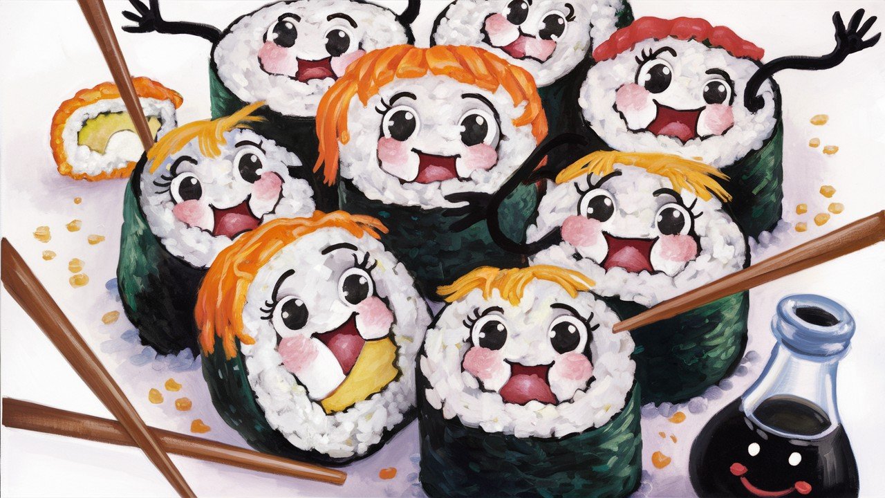 Smiling Sushi Rolls