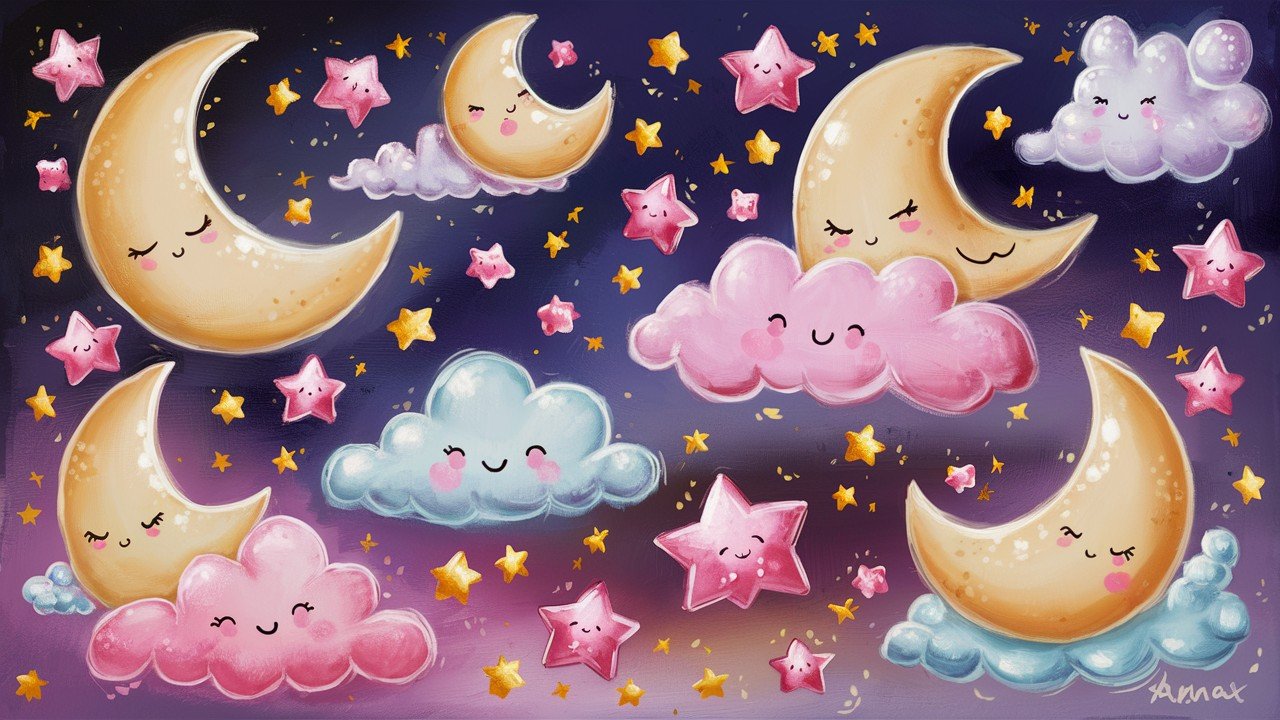 Tiny Stars, Clouds, and Moons