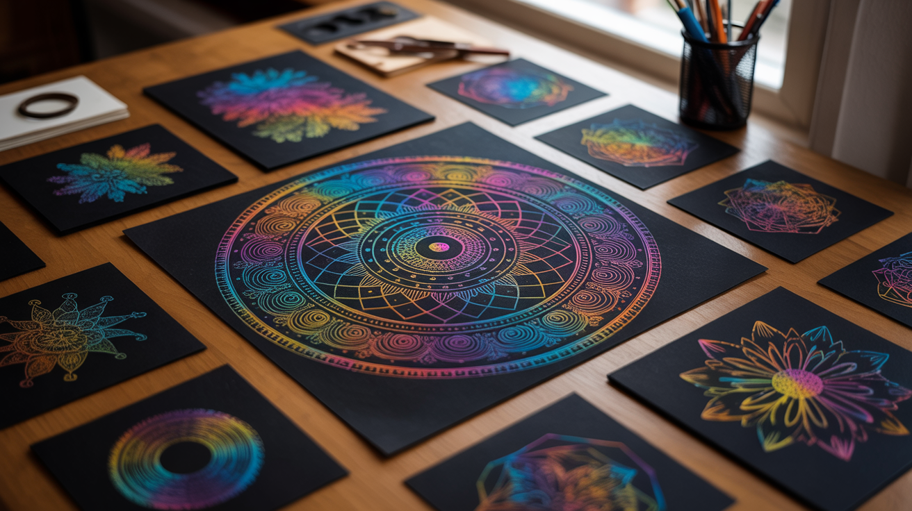 Mandala Scratch Art