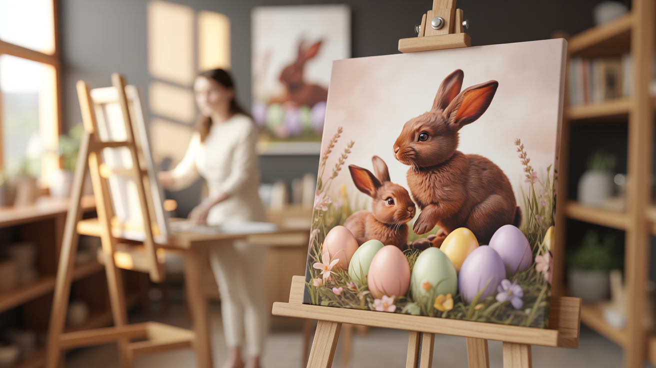 Chocolate Bunny Scene