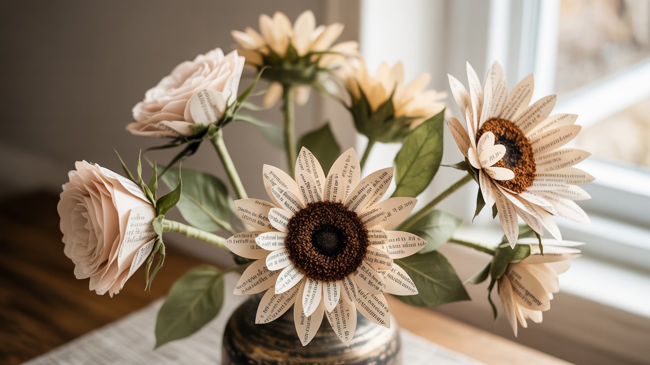 How to Create Book Page Flowers & Nature Crafts?