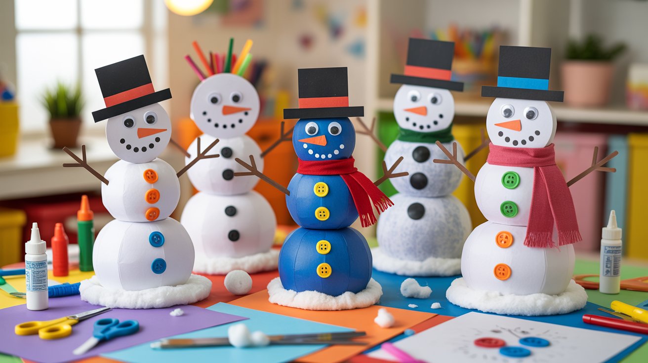 Paper & Cardstock Snowman Crafts