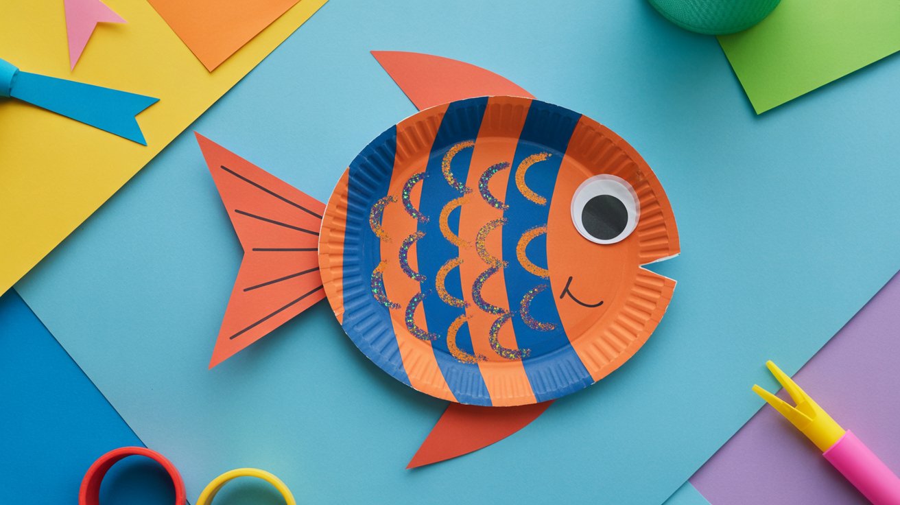 1. Paper Plate Fish Craft