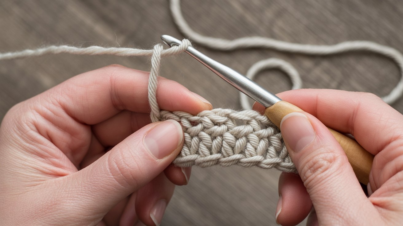 Pull Through the Stitch and Loop on Hook
