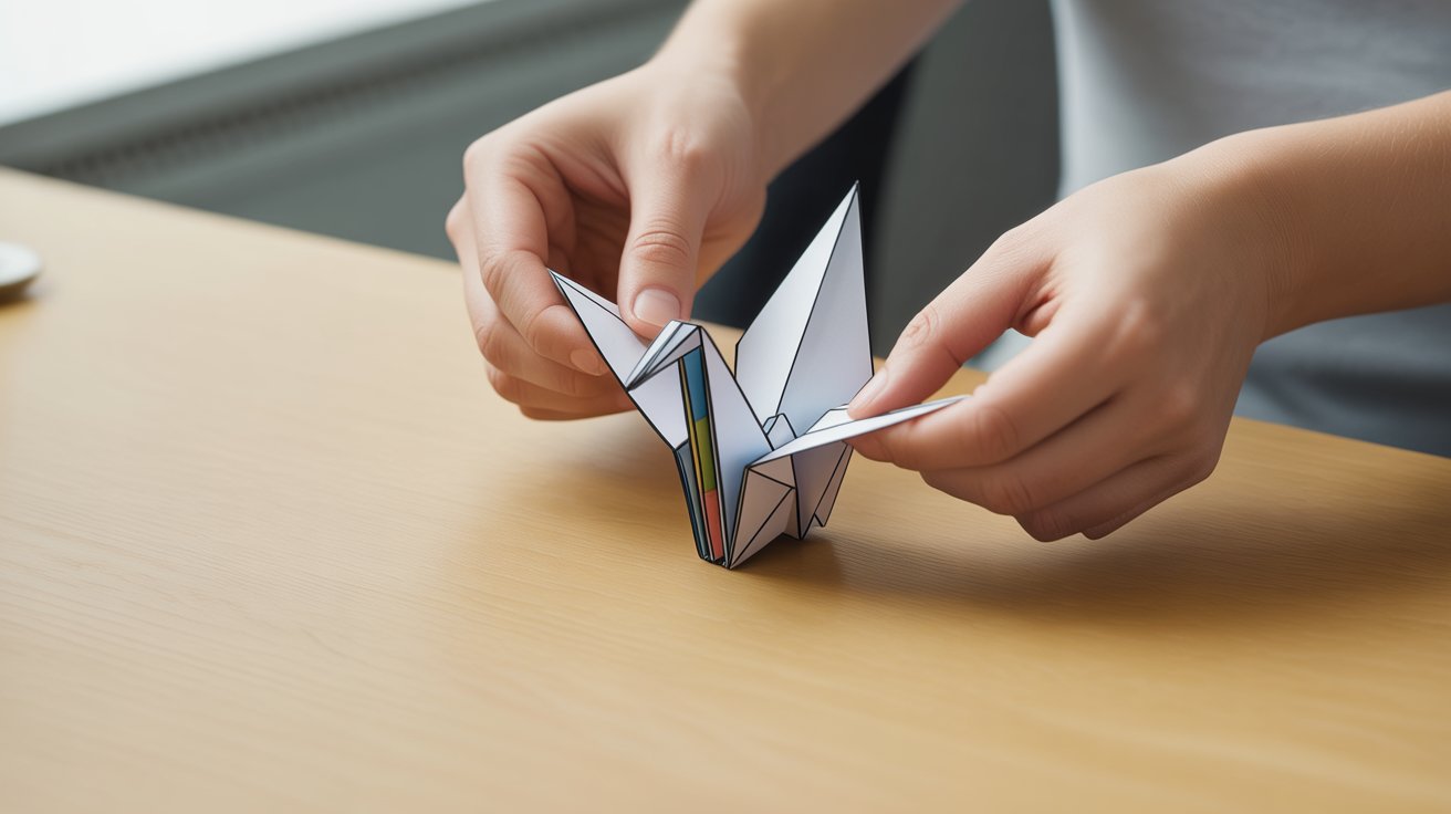 1. Sticky Note Origami Crane
