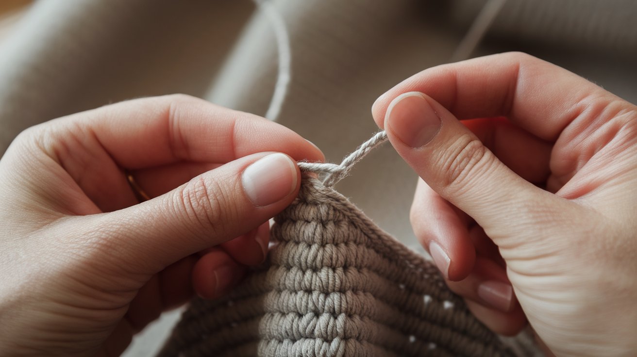 Pulling Yarn Through the Loop
