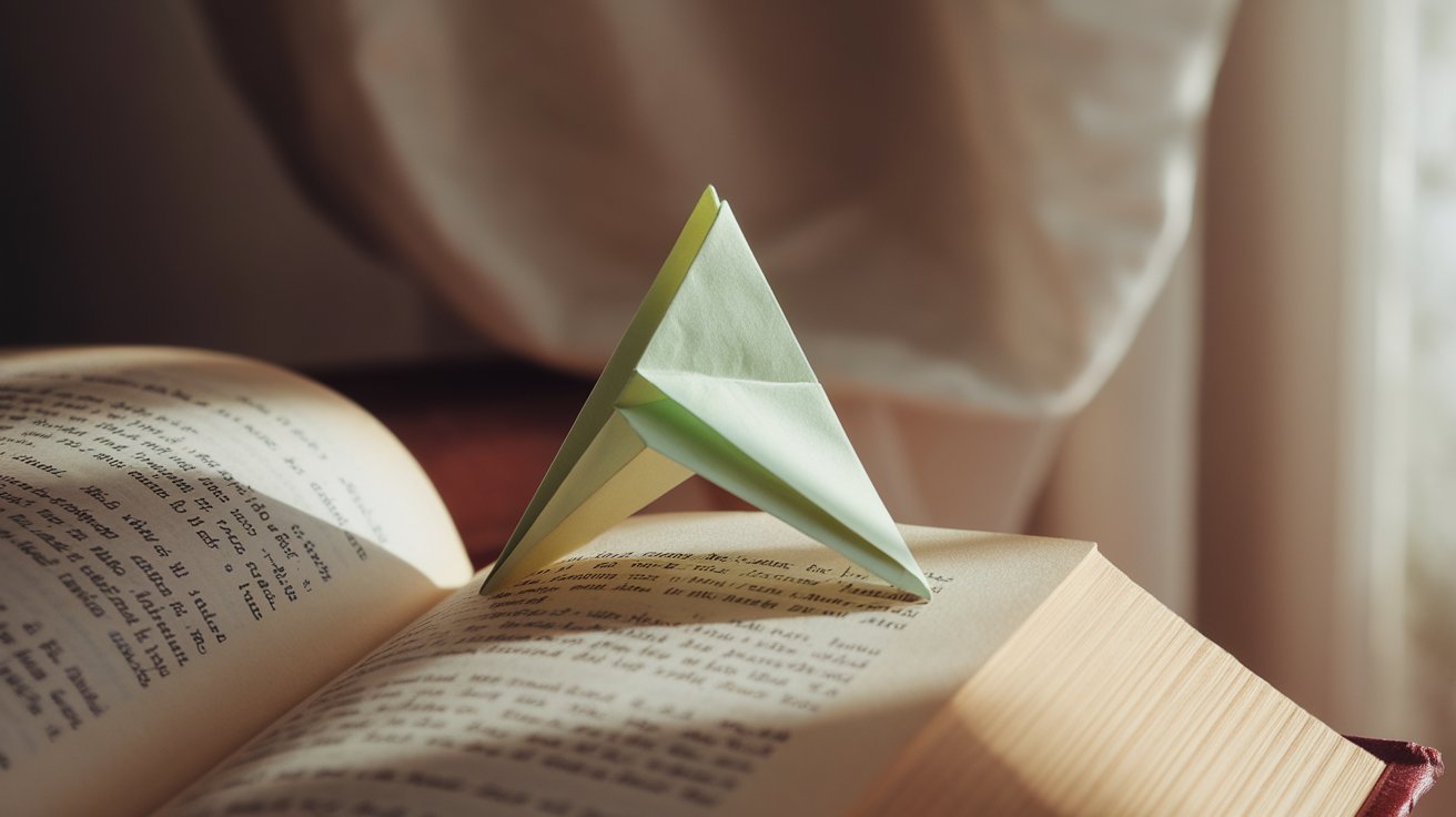 9. Sticky Note Origami Bookmark