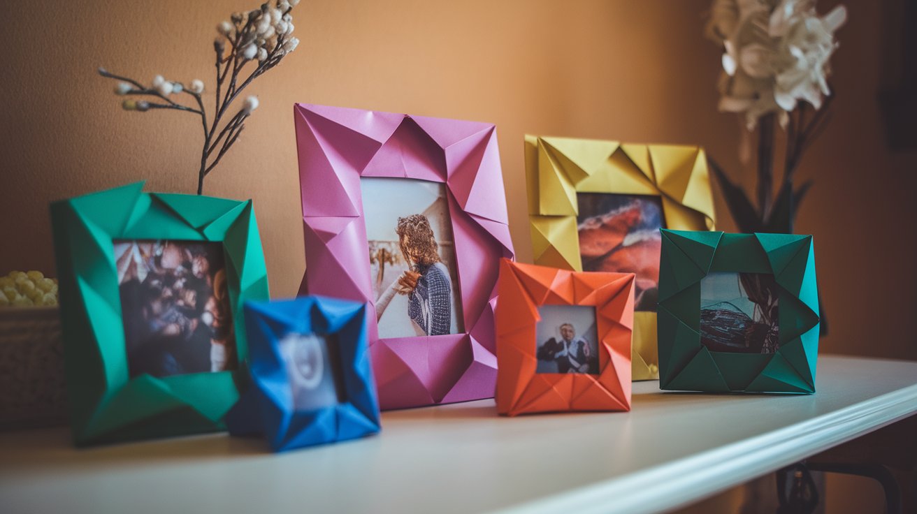 9. Origami Photo Frames
