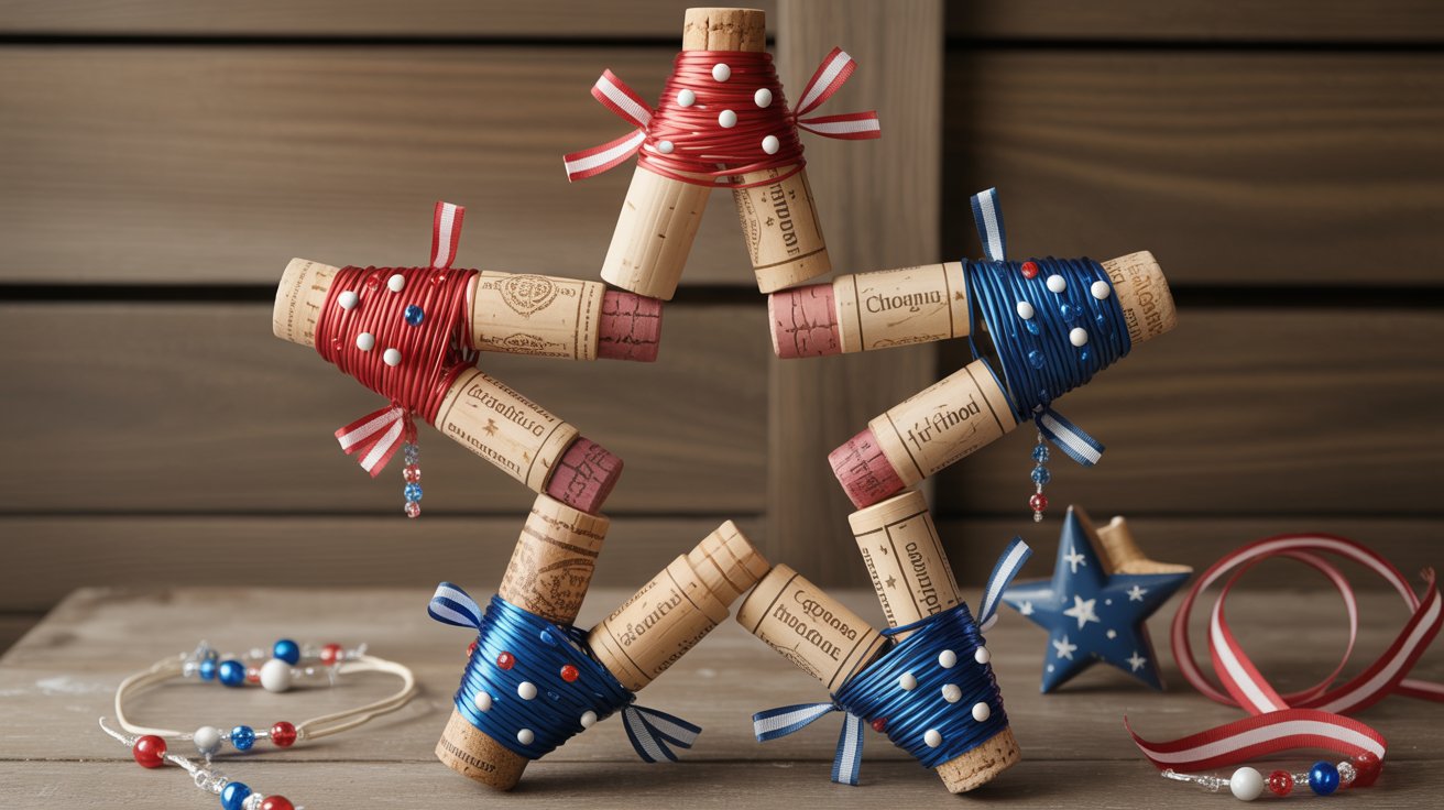 8. Patriotic Wine Cork Star