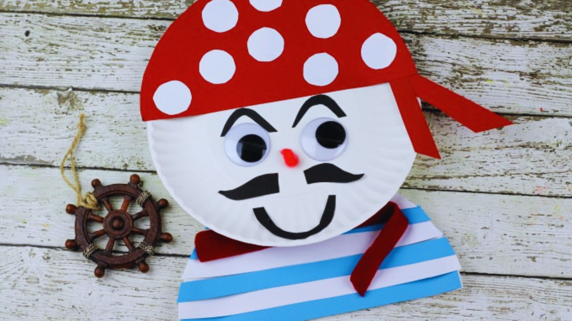 2. Paper Plate Pirate Craft