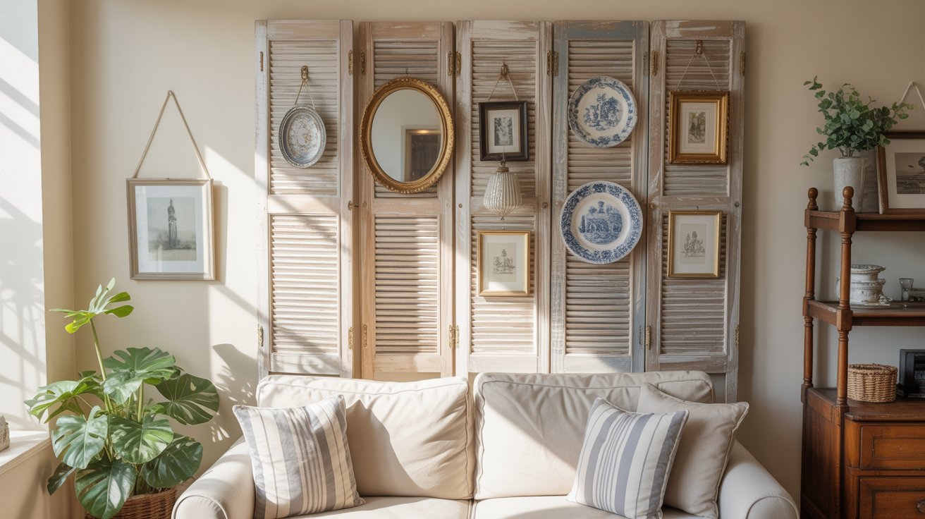 2. Shutter Wall Art Display