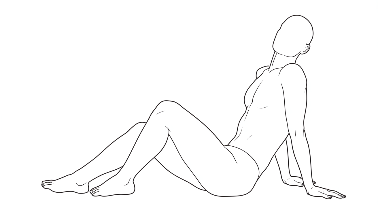 Leaning Back Sitting Drawing Base