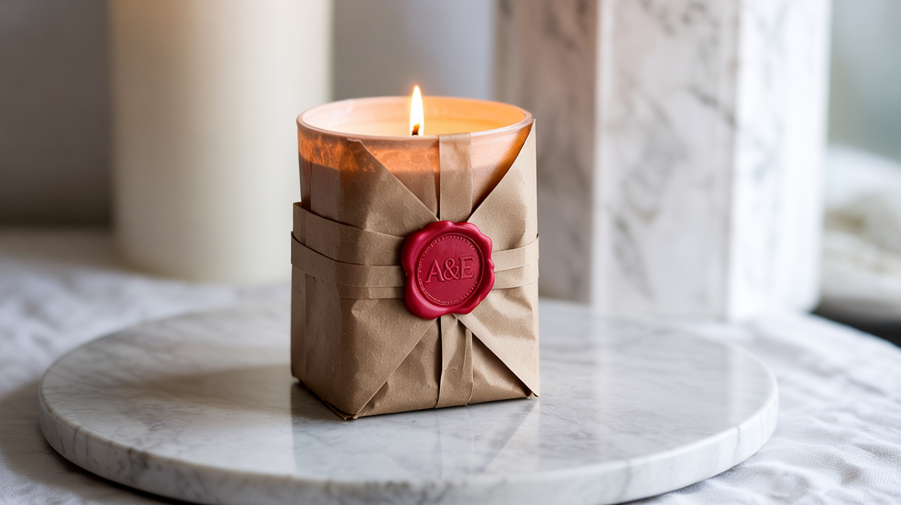 7. Brown Kraft Paper with Wax Seal