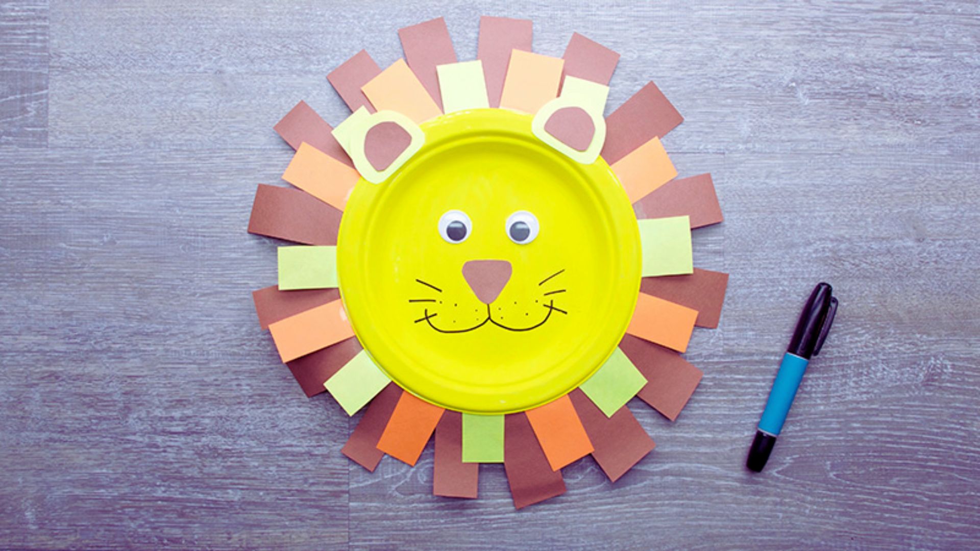 8. Paper Plate Lion Craft