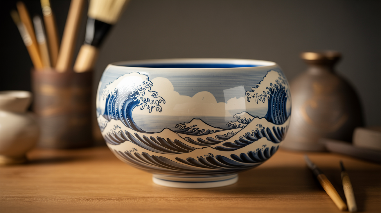 Japanese Wave and Clouds
