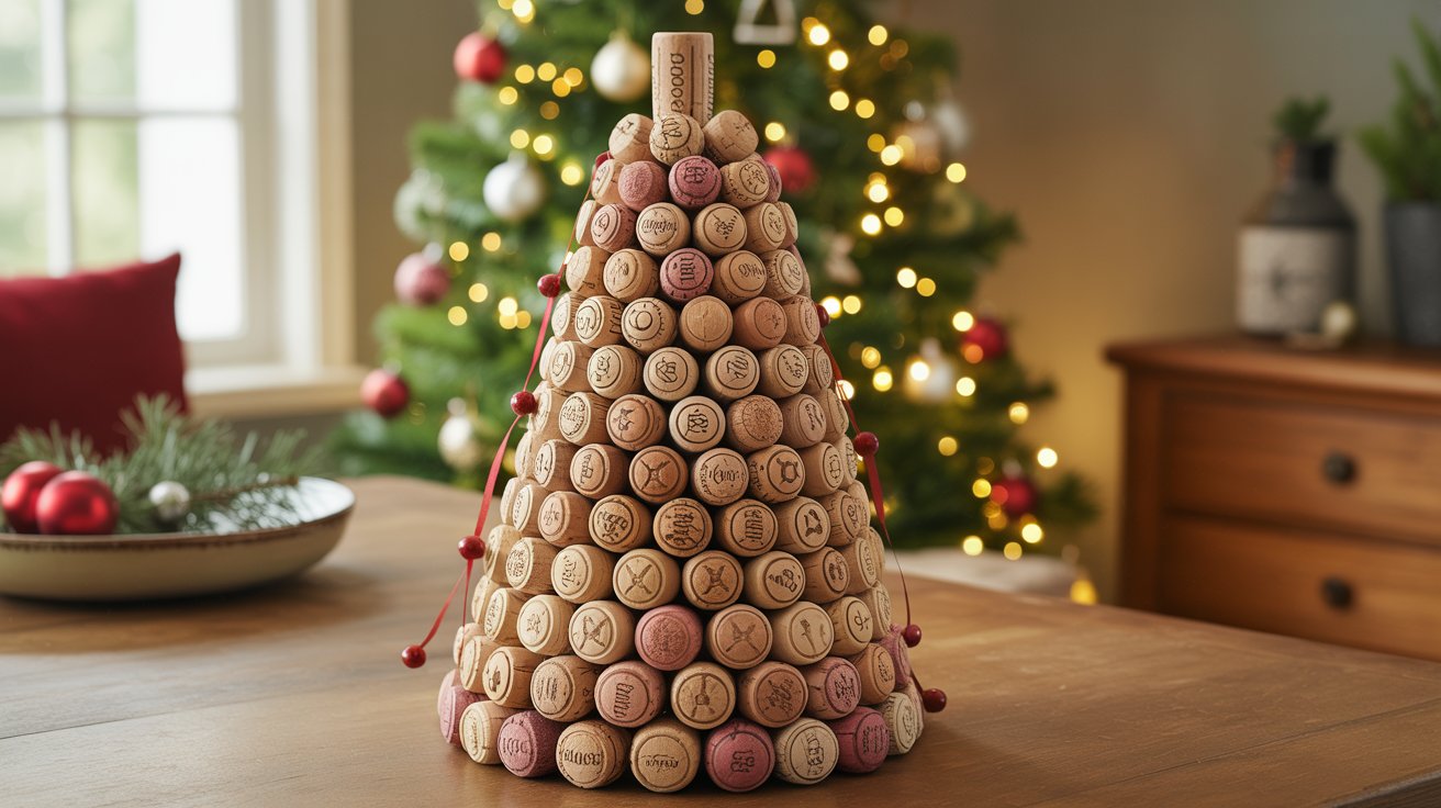 12. Wine Cork Christmas Tree