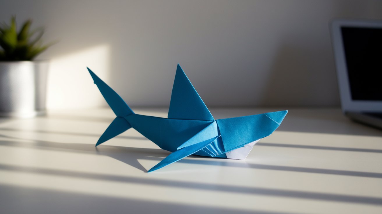 3. Sticky Note Origami Shark