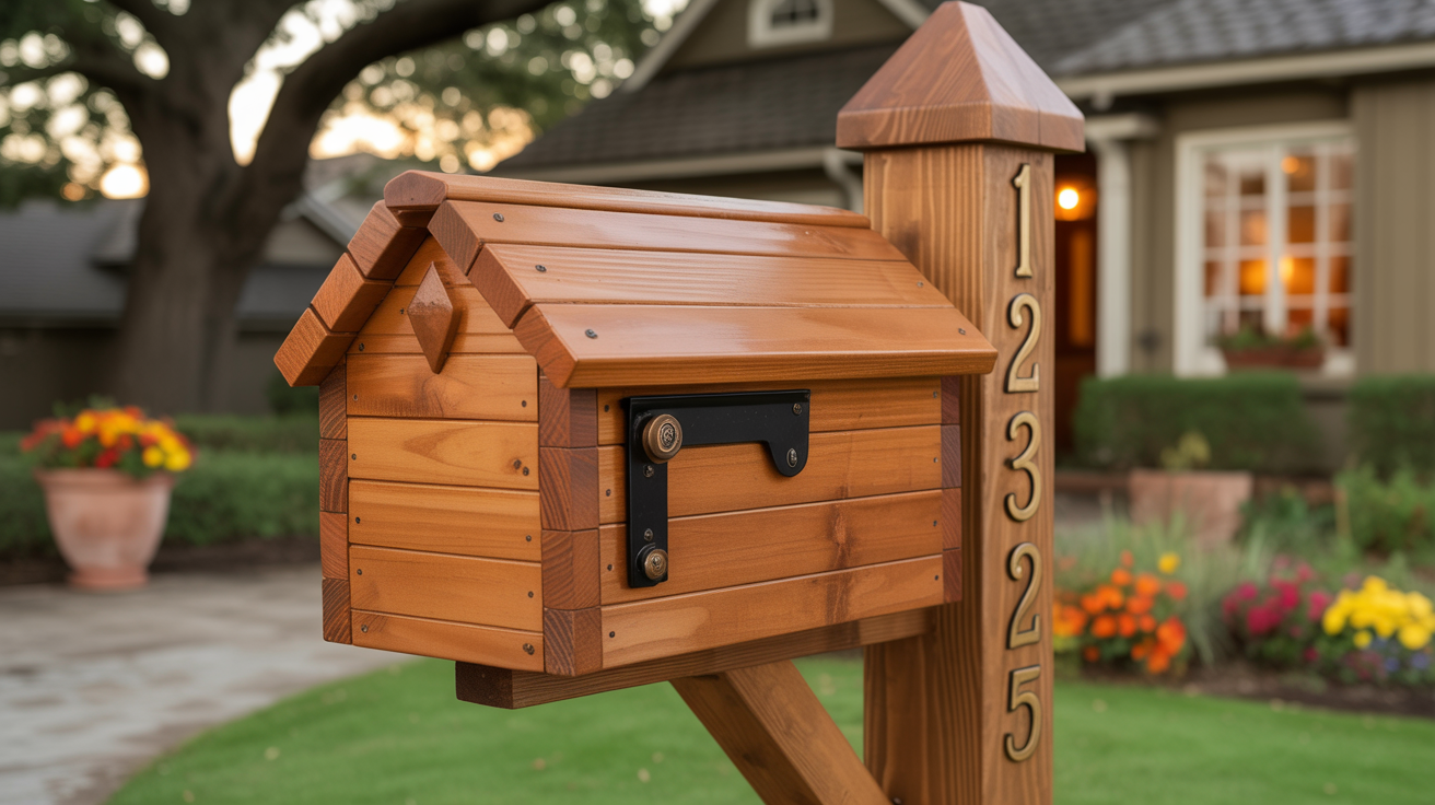 Mailbox with Address Post