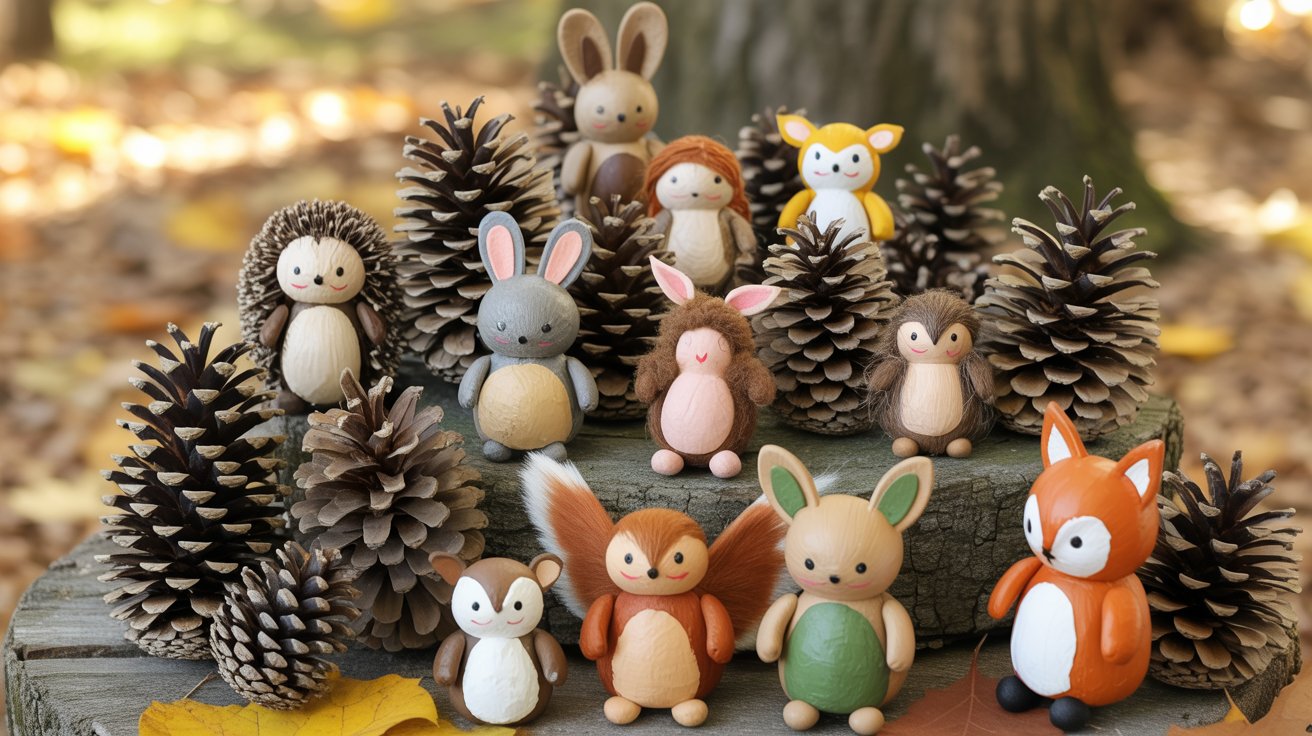 Animal & Nature-Inspired Pinecone Crafts