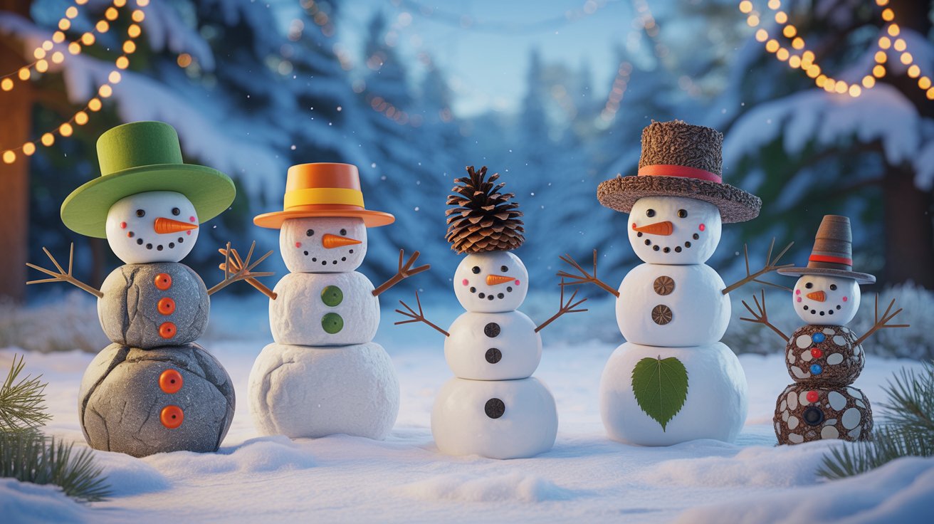 Outdoor & Nature-Inspired Snowman Crafts
