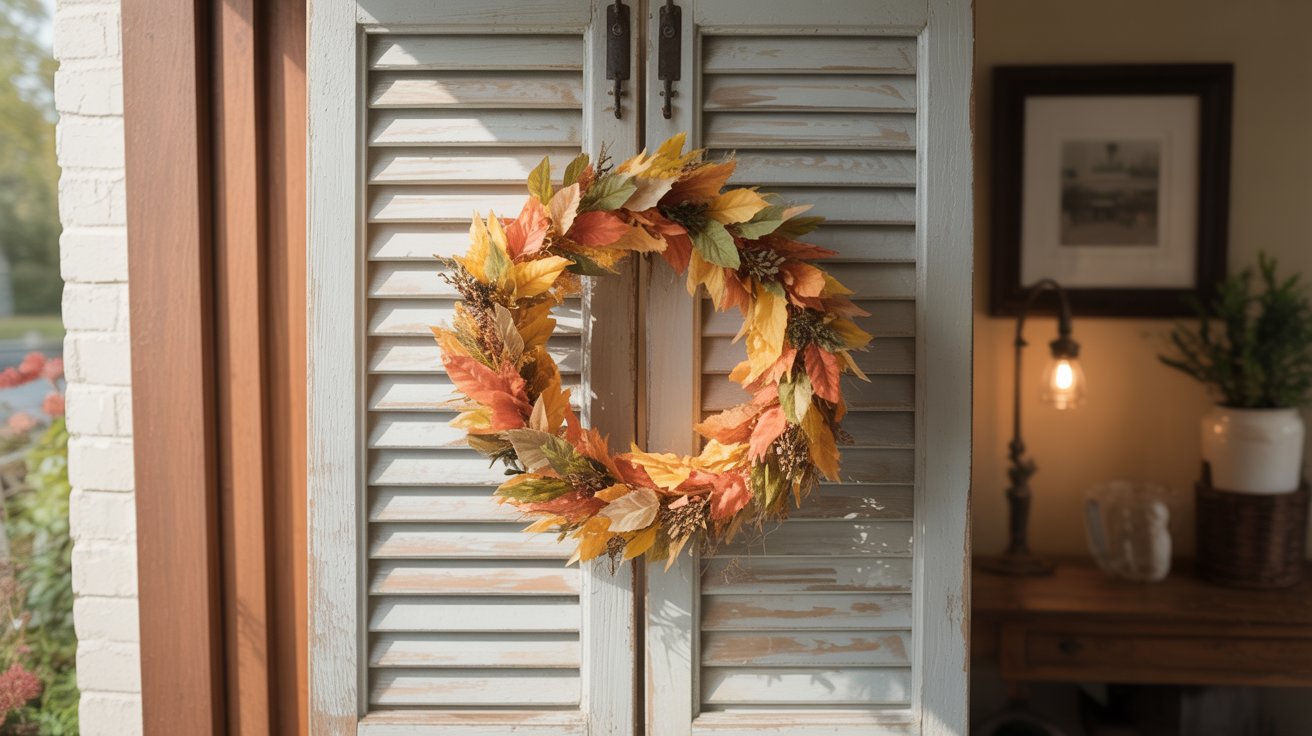 7. Shutter Wreath Backdrop