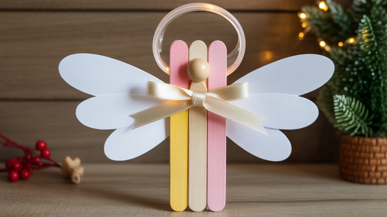 10. Popsicle Stick Angel Craft