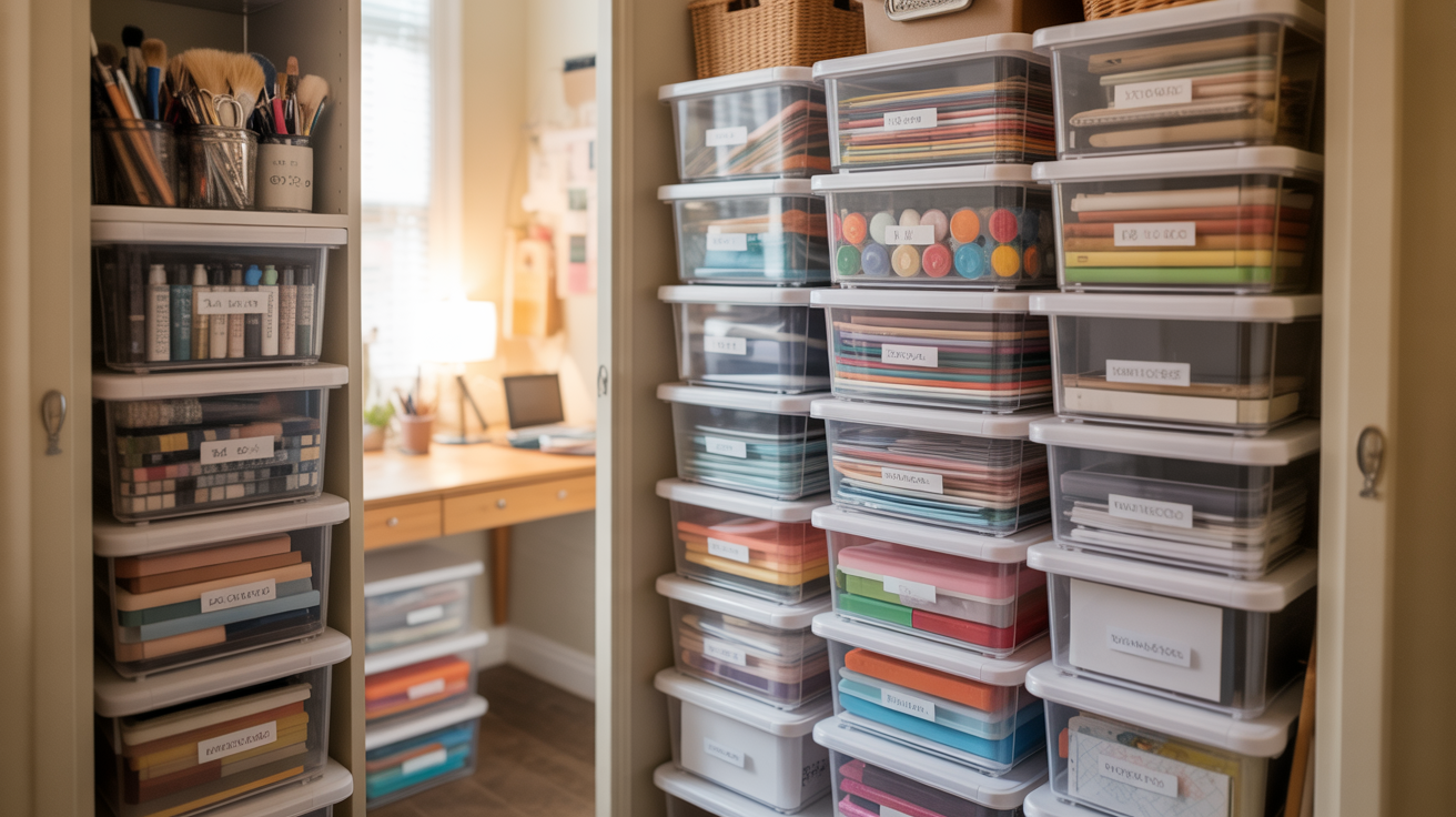 Clear Stackable Bins