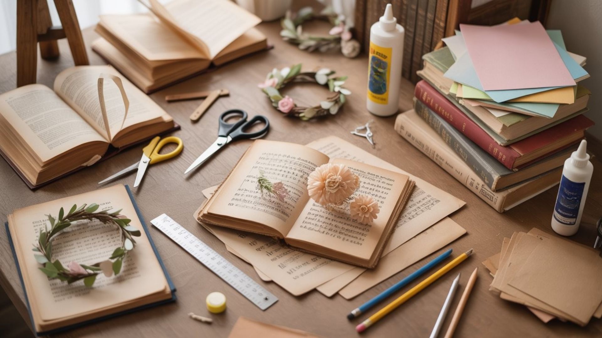 What You Need to Get Started with Book Page Crafts