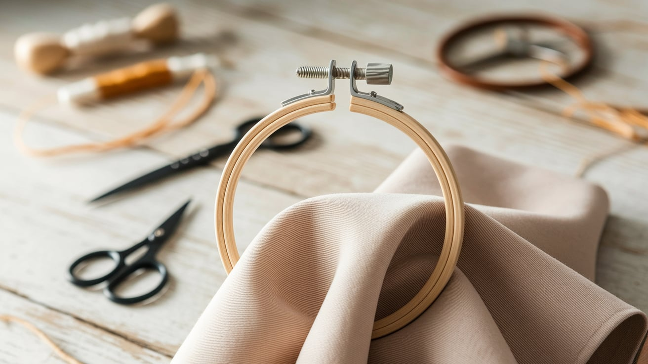 4. Clover Embroidery Hoop with Locking Screw