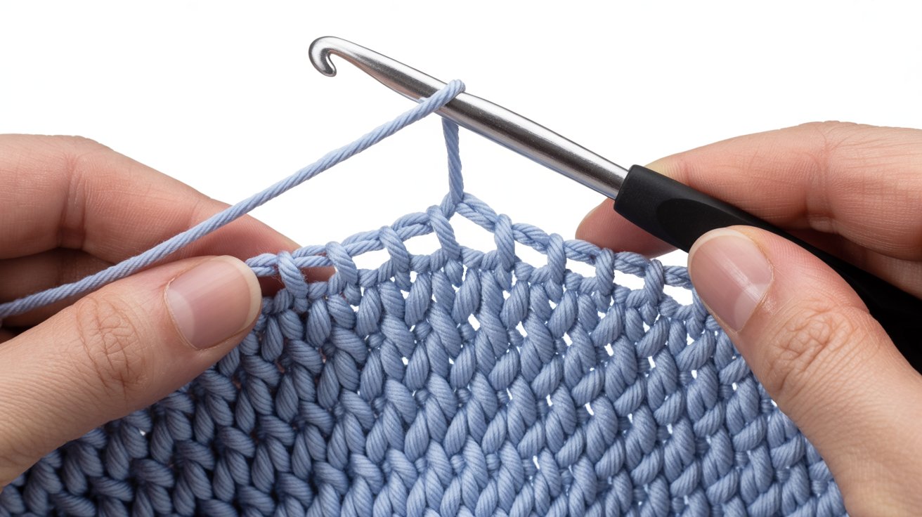 Back Loop Only in Half Double Crochet (HDC)