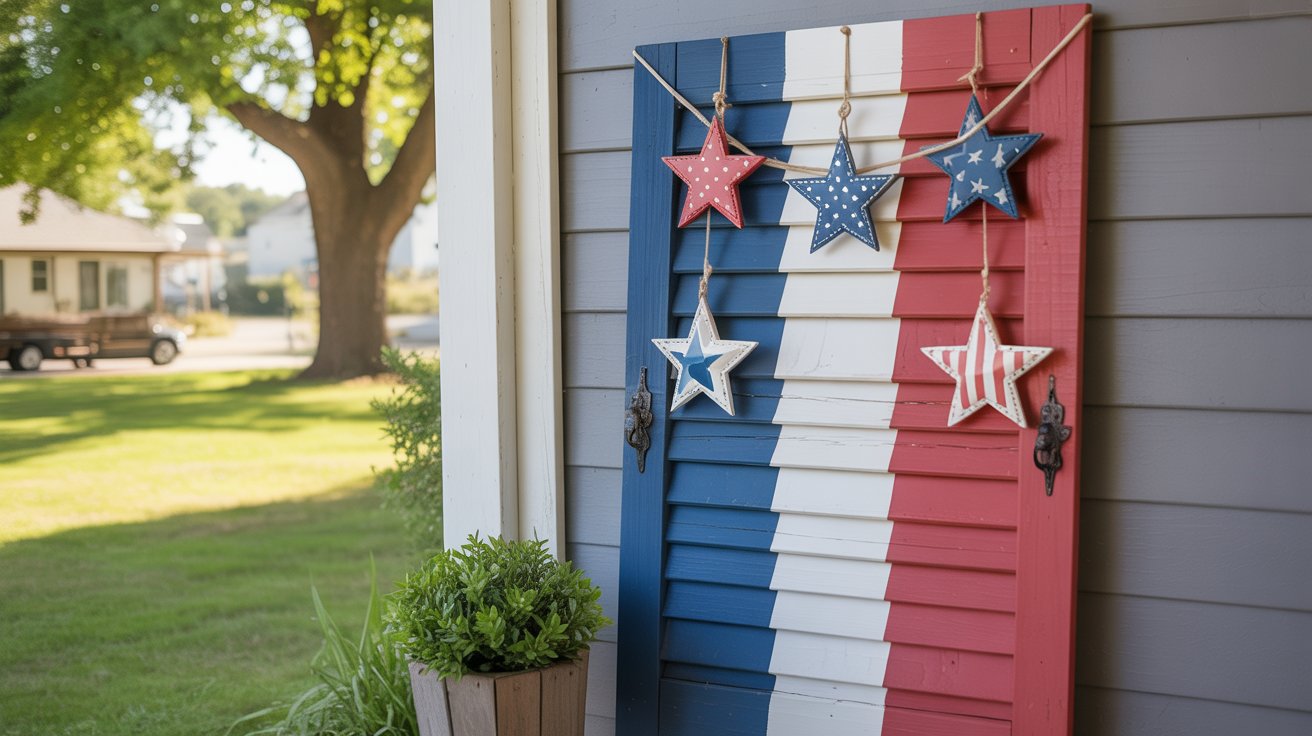 19. Patriotic Shutter Decor